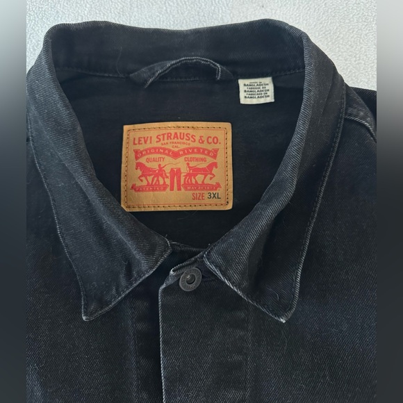 Levi’s Denim Trucker Jacket Men’s 3XL Black Classic Retro Rugged Jean Iconic - Picture 6 of 10